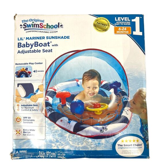 Swim School Baby Boat Perfect Fit Baby Boat Adjustable seat with 6-24moss SU636 - Picture 2 of 8